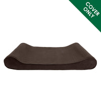 Furhaven Replacement Dog Bed Cover Microvelvet Contour Luxe Lounger, Machine Washable - Espresso, Jumbo (X-Large) Microvelvet (Espresso) 45.0