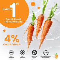 Karrot Natural Skincare Carrot Hydrating Face Wash, Boosts Radiance and Evens Skin Tone, with Hyaluronic Acid, Saffron and Tea Tree, For Women and Men, Suitable for All Skin Types, 100 ml