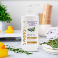 SPRING H2O Rosemary Hair Shampoo – For Natural Hair – Organic Rosemary Oil, Double Action Formula- Keratin, Provitamin B5, Argan Oil – Men & Women 250ml