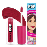 SUGAR POP Matte Lipcolour | Lasts Upto 8 hrs l Red Lipstick for Women l Vitamin E Infused | Non-Drying, Smudge Proof, Long Lasting | 1.6ml - 14 Brick (Red with hints of orange)
