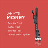 ZM Sketch Eyeliner, Flexi-tip Applicator, Quick-drying Formula, Long-lasting Eye Makeup, Jet Black, 1.6ml