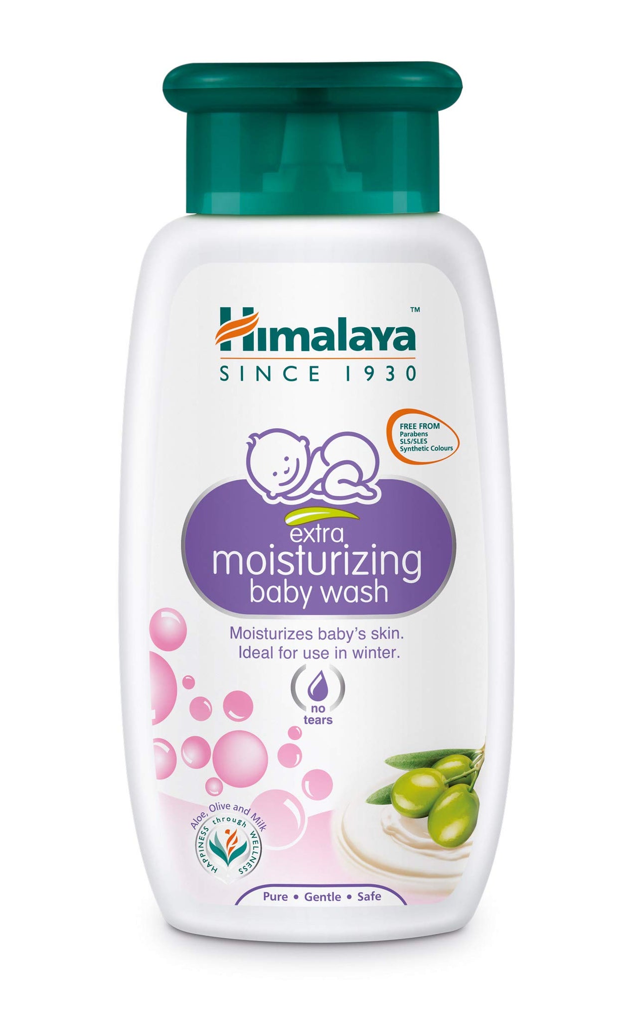 Himalaya Baby Massage Oil (200ml) & Himalaya Baby Care Extra Moisturizing Baby Wash, 200ml
