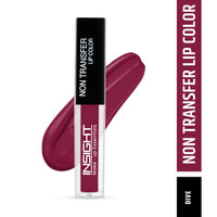 INSIGHT Cosmetics Liner Express Eye Pen, Black(Matte), 1.5g (Black) & Insight Non Transfer Lip Color, Matte Finish, 4ml (19 Dive)