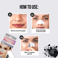 Hilary Rhoda Deep Cleanse Nose Strips | Instant Removal | Removes Blackheads & Whiteheads | Deep Cleanses Skin & Removes Dirt & Oil | 10 Strips (Charcoal - Shade 01)