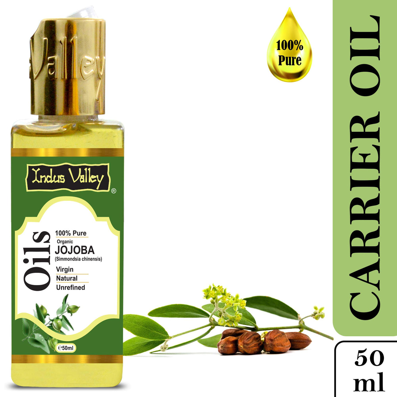 INDUS VALLEY 100% Pure & Natural Carrier Oil - Exceptional Choice for Aromatherapy, Massage- Hair & Skin Care Oil- Cold Pressed Avocado Oil - (100ml)