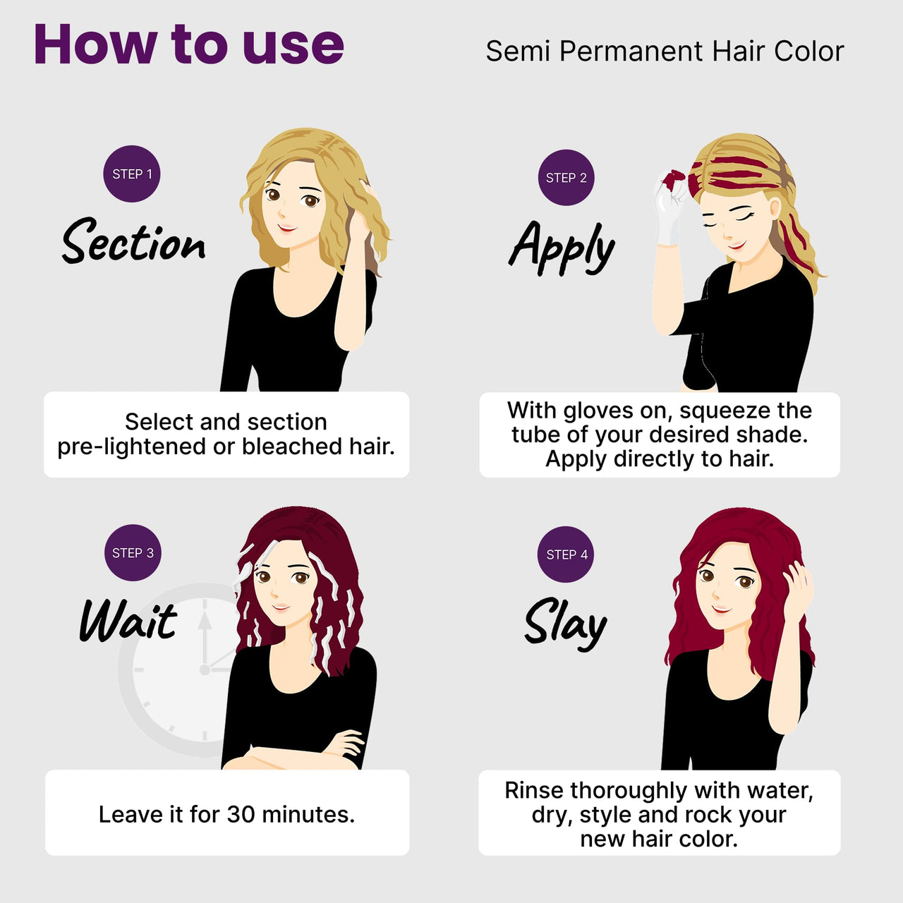 2.Oh! Italian- Bordeaux Wine Hair Color For Women & Men | Ammonia-Free DIY Semi Permanent Hair Color | Enriched with Argan Oil | Lasts upto 12-15 Washes | Pack of 2