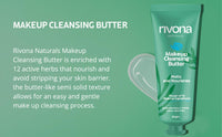 Rivona Naturals Makeup Cleansing Butter | Coconut Oil + Jojoba Oil | Gentle Makeup Remover Enriched with 12 Active herbs |All Skin types |20 gm
