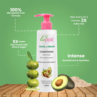 La Pink Olive & Argan Conditioner With Avocado | For Smooth, Shine Frizz-Free Hair | 100% Microplastic Free Formula | All Hair Types | 250Ml,1 Count