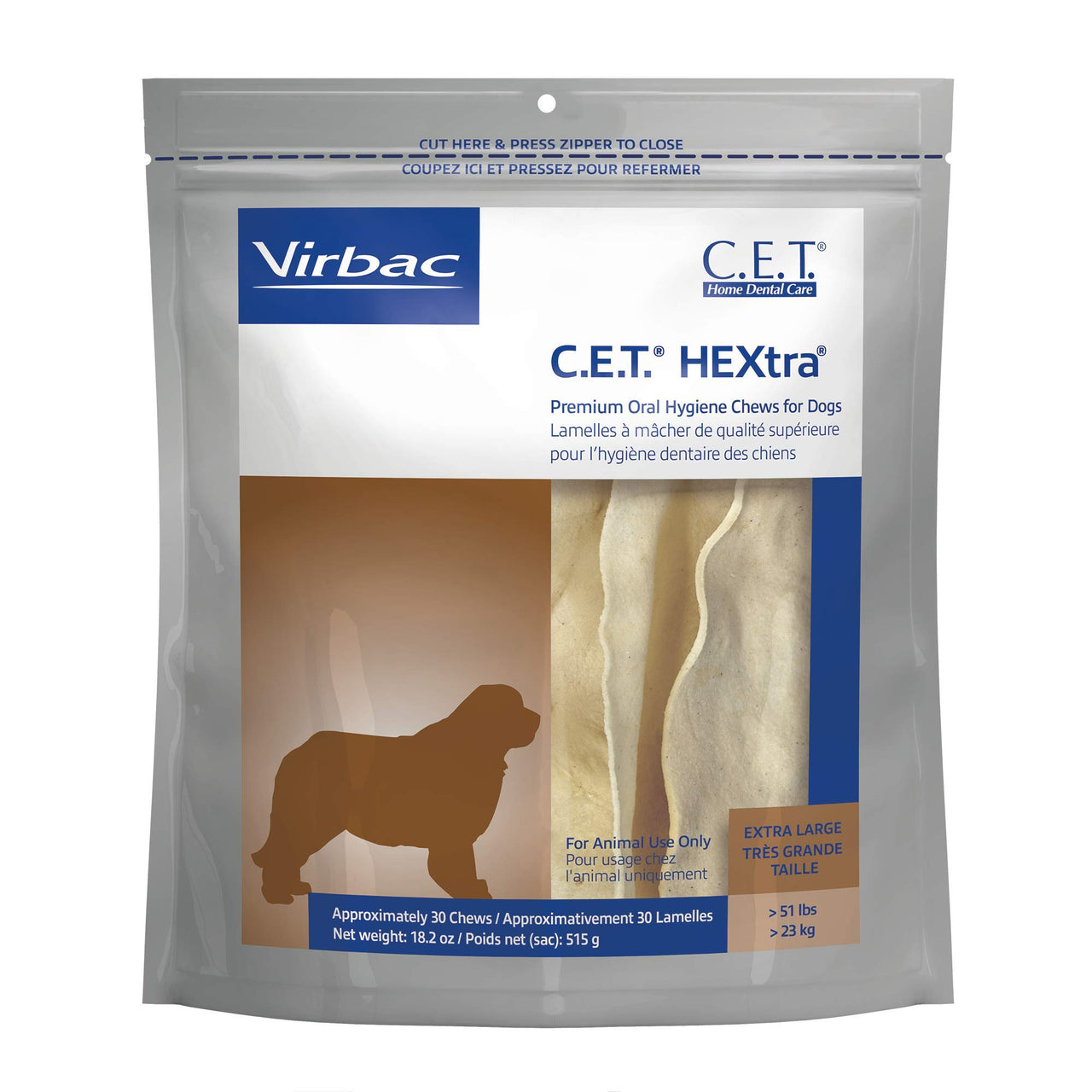Virbac CET HEXtra Premium Oral Hygeine for Dogs, over 50lbs. 18.2 Ounce (Pack of 1)