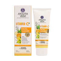 Ayouthveda Vitamin-C Facial Cleanser with Indian Gooseberry, Lemon, Orange & Hibiscus Extracts | Gently Exfoliates, Promotes Collagen & Brightens Skin | Suitable for All Skin Types | 100g