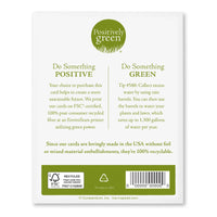 Compendium Positively Green Birthday Cards - 4-Pack with Envelopes, Birthday Joy