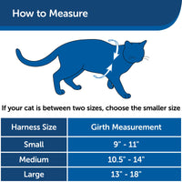 PetSafe Come With Me Kitty Harness and Bungee Leash, Harness for Cats, Large, Black/Silver