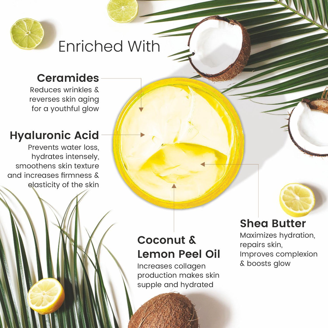 BRYAN & CANDY Coconut & Lemon Body Butter |Ph5.5 Skin Friendly | 72hrs Moisturization | 100% Vegan