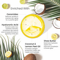 BRYAN & CANDY Coconut & Lemon Body Butter |Ph5.5 Skin Friendly | 72hrs Moisturization | 100% Vegan