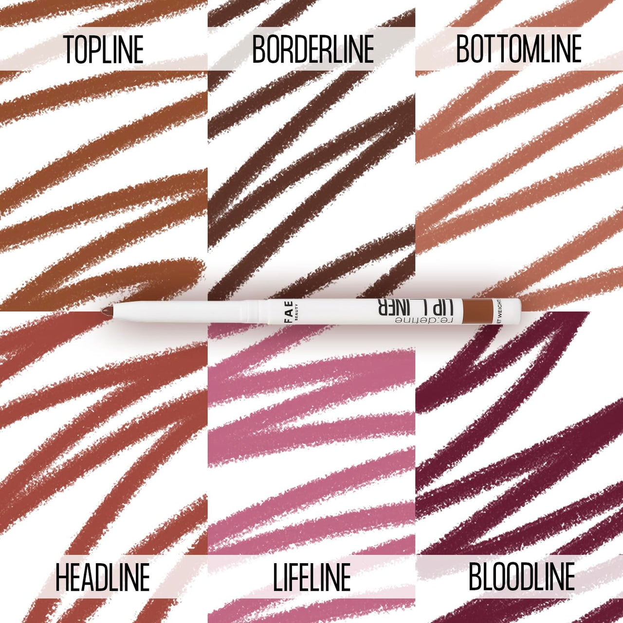 FAE Beauty Re:Define Lip Liner |Long-Lasting | Matte | Non-drying | Transferproof & Smudgeproof | Enriched with Vitamin E & Almond Oil | Shade - Headline