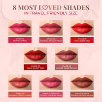 Just Herbs Ayurvedic Creamy Matte Lipstick06 Burnt Red (Half - Size) 1.8gm & Just Herbs Retractable 2 in 1 Herbal Eyeliner + Kajal - Black 0.3g Combo