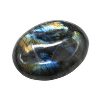 Labradorite Palm Stone - Pocket Massage Worry Stone for Natural Body Chakra Balancing, Reiki Healing and Crystal Grid Labradorite