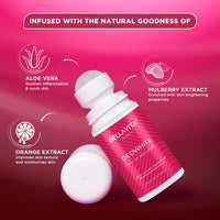 BELLAVITA Deo White Natural Underarm Roll On Deodorant for Women |Control Odour|Alcohol-Free| Antiperspirant for Long Lasting Freshness, 50ml Each (Pack of 2)