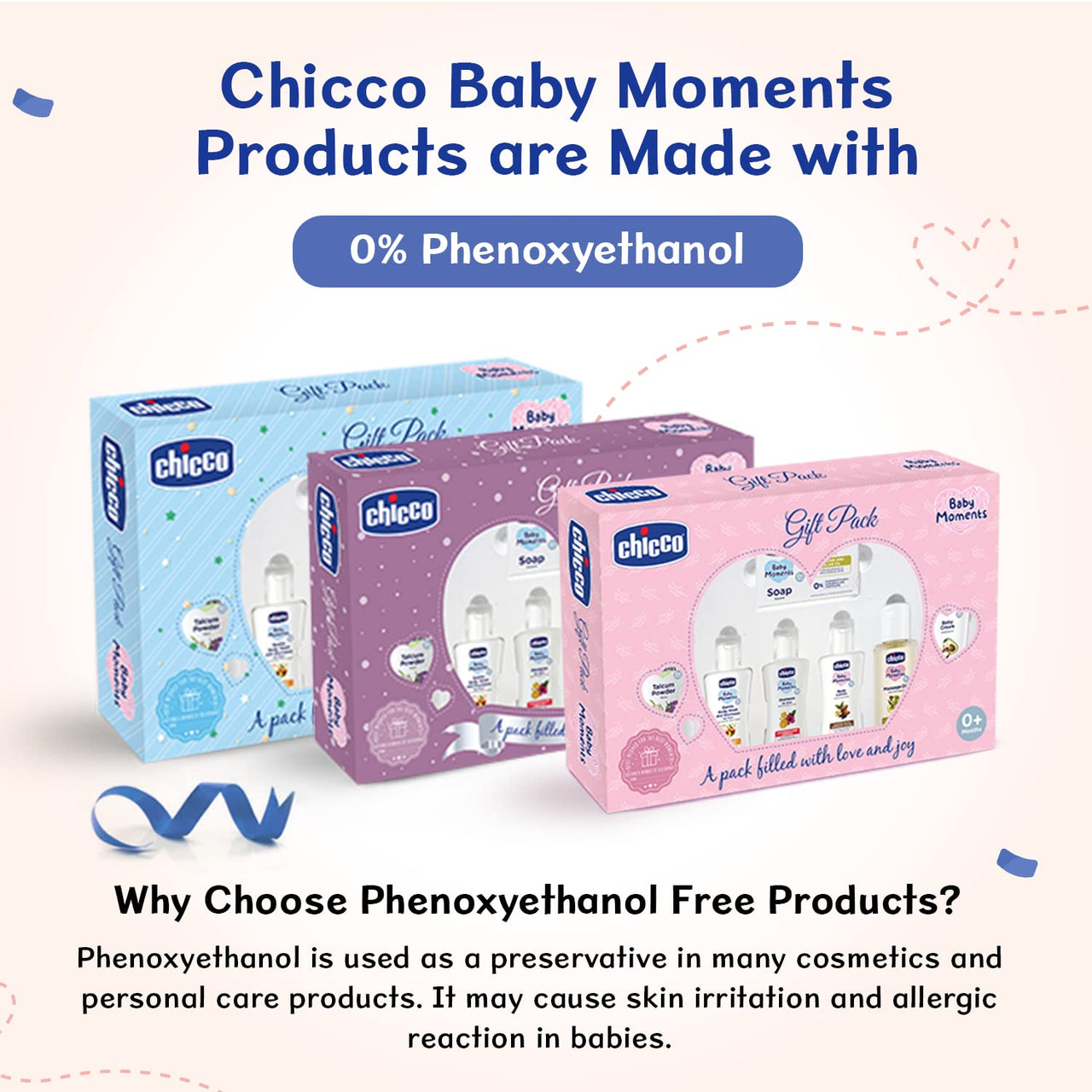 Chicco Baby Moments Caring Set Blue, Gift Set for Babies, 0m+