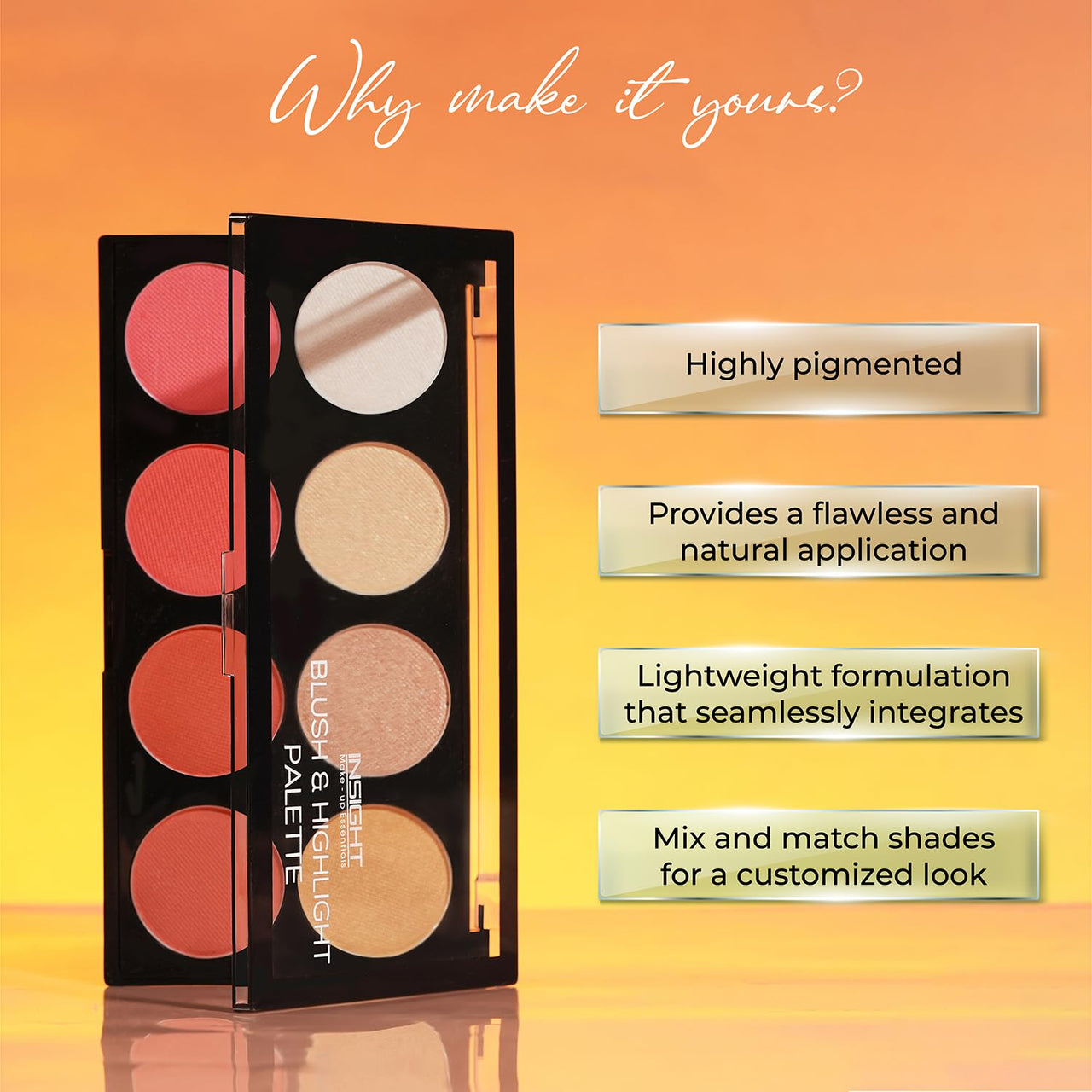 Insight Cosmetics Blush & Highlight Palette, MK05