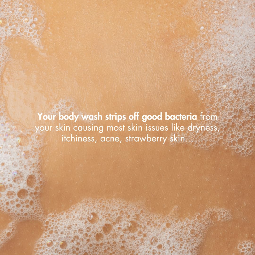 HIBISCUS MONKEY Probiotics Body Wash|100% Plant Derived|Sensitive Skin Friendly, Dermatologist Tested, Ph Balanced|Artificial Fragrance Free, No Synthetic Surfactants, No Sles/Sls, Paraben Free|200Ml