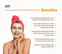 Love Earth Haldi Chandan Rose Face Pack With Amba Haldi & Chandan, For Face & Body, Paraben Free 30gm
