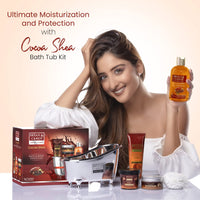 Bryan & Candy Cocoa Shea Bath Tub Collection,Gift Set For Women And Men, Complete Home Spa Experience.|Ph5.5 Skin Friendly