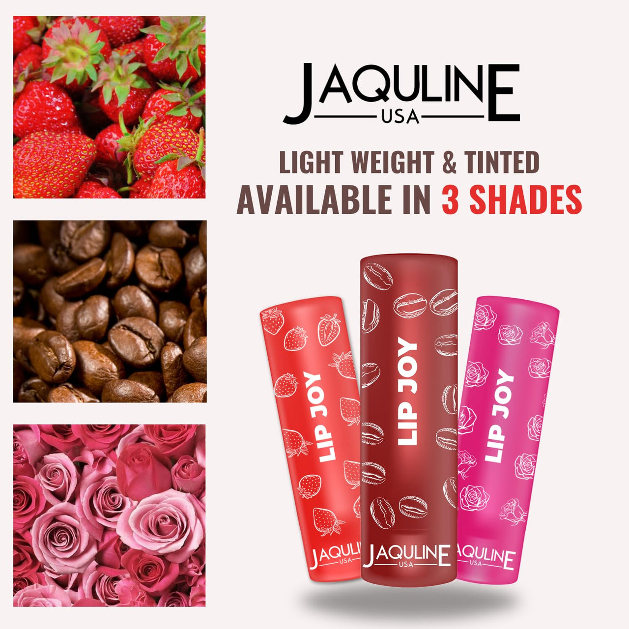 Jaquline USA CoffeeCraze tinted Lip Balm | Heals, Moisturizes & Protects lips with SPF 22 | for Dry & Chapped Lips | Enriched With Almond Oil, Vitamin E, Shea Butter | Gives 12 hours Moisture | Dermatologically Tested | 4.5gm