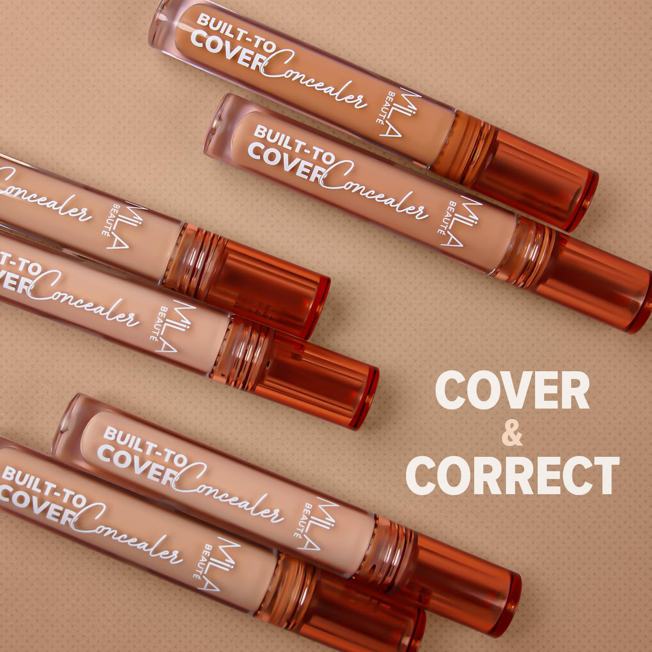 Mila Beauté Built to Cover Liquid Concealer for Women With Spf & Hyaluronic Acid| Full Coverage Matte Finish Concealer for Dark Circles | Easily Blendable & Waterproof Formula| Suitable for Indian Skin Tones - 105P True Maple