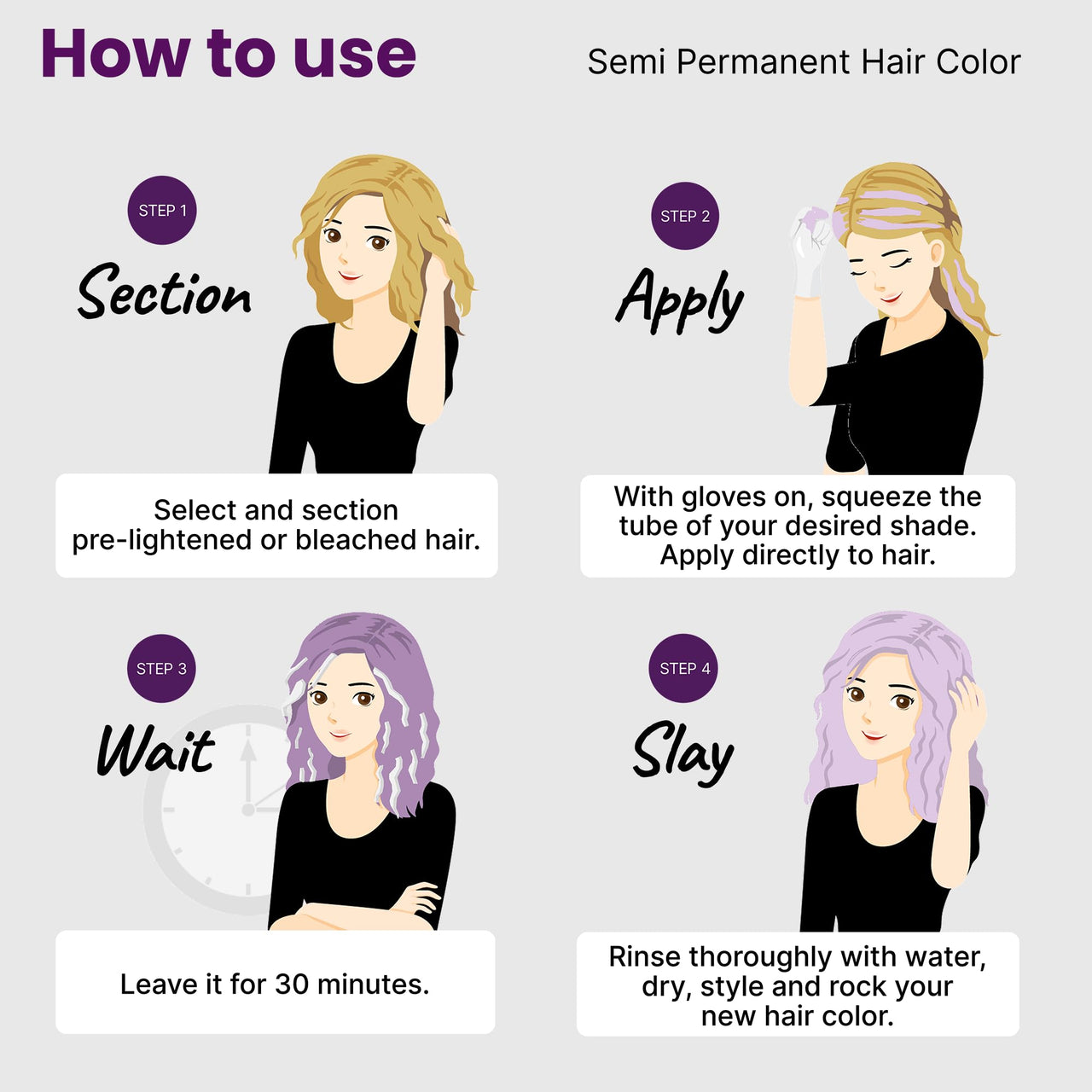2.Oh! Italian- Lavender Hair Color For Women & Men | Ammonia-Free DIY Semi Permanent Hair Color | Enriched with Argan Oil | Lasts upto 5-6 Washes | Pack of 2