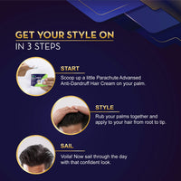 Parachute Advansed Hair Cream For Men, 100ml |Anti Dandruff |Hair Cream After Shower |Non Sticky Oil Replacement Hair Cream (Pack of 2)