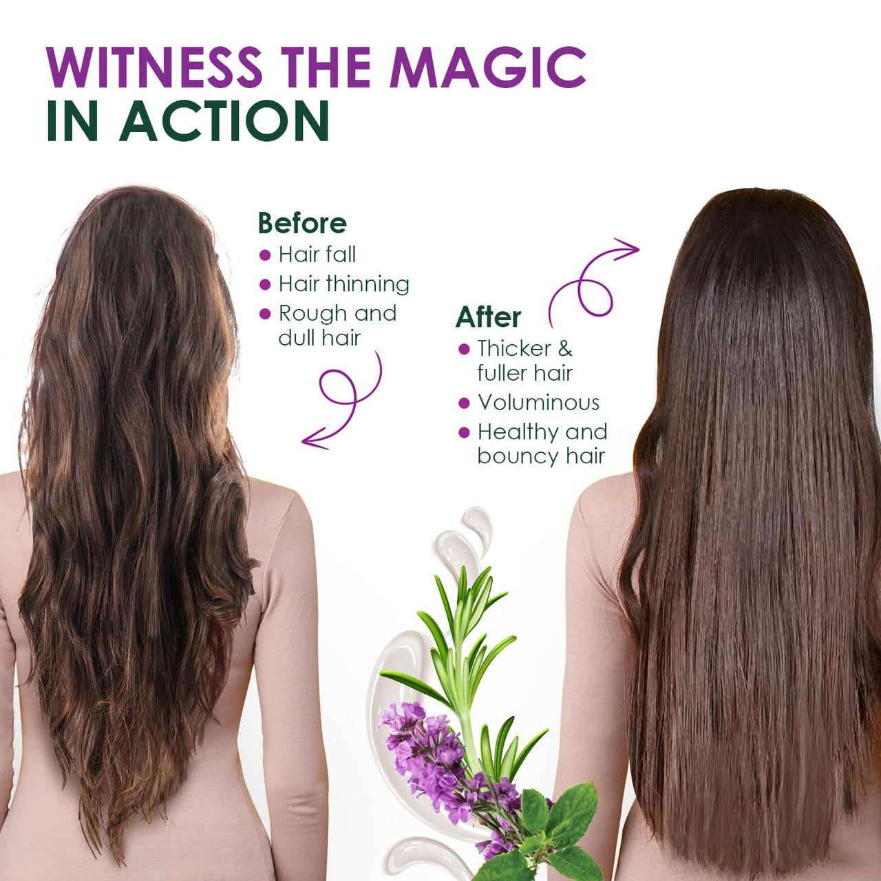 Kesh King Organic Rosemary Shampoo with Tulsi, anti hairfall shampoo for stronger hair growth and damage repair, sulphate free & ayurvedic, 300ml