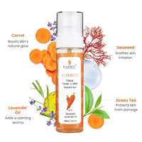 Karrot Natural Skincare Hydrating Face Toner, Carrot Face Spray Mist for Boosting Radiance, Contains Seaweed and Green Tea, SLS and Paraben Free, For Women and Men, All Skin Types, 120ml