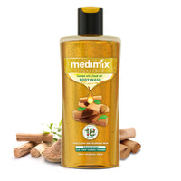 Medimix Ayurvedic Body wash, Sandal With Eladi Oil For Clear, Glowing And Tan-Free Skin 250ml + 50ml | Herbal Shower Gel | Paraben-free & Sulphate-free