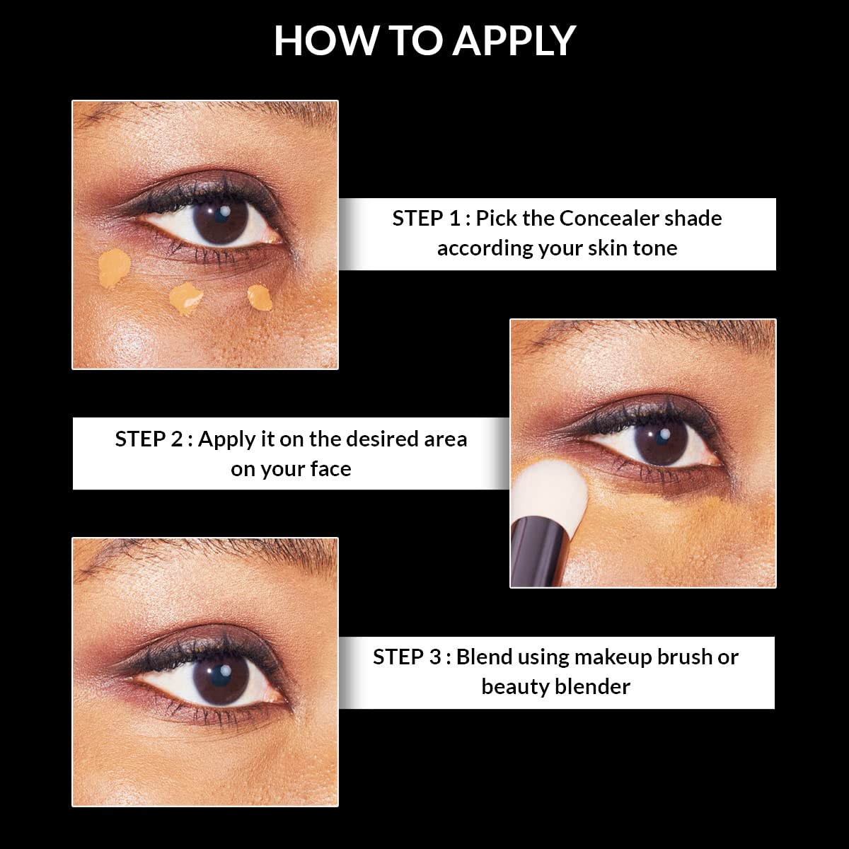 Stars Cosmetics Concealer Palette Waterproof Long Lasting Face Makeup Corrector For Under Eye Dark Circles Blends seamlessly (Pack of 2 No.01 Light Medium Yellow & No.02 Medium Dark Orange 15g each)