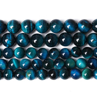 10mm 38pcs Blue Tiger Eye Gemstone Loose Beads Natural Round Crystal Energy Stone Healing Power for Jewelry Making 1 Strand 15