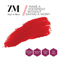 ZM Zayn & Myza Transfer-Proof Power Matte Finish Lip Colour I Smudge Proof & Water Resistant I Light Weight & Extremely Smooth Formula I Vegan - Candid, 6 ml