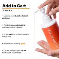 Elvey Essentials Glo Body Wash with 2% Kojic Acid, Glutathione, Glycolic Acid & Arbutin for Body Brightening, Tan Removal & Glow (200ml)