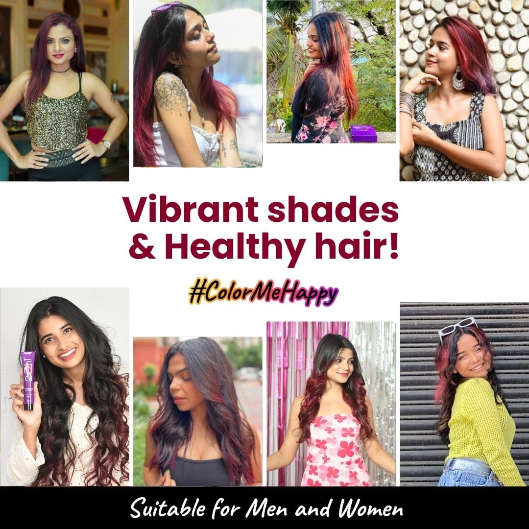 2.Oh! Italian- Bordeaux Wine Hair Color DIY Kit | Semi Permanent Hair Color + Hair Bleach for Hair Color | Hair Highlights for Women & Men | Hair Bleach with Plex & Argan oil| Lightening Kit