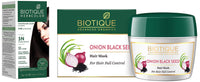 Biotique Bio Herbcolor Conditioning Hair Color, 50g + 110ml - Darkest Brown 3N (Pack of 1) & Biotique Onion Black Seed Hair Mask, Ideal for Hair Fall Control, 175g | Hair Nourishment, Hairfall control