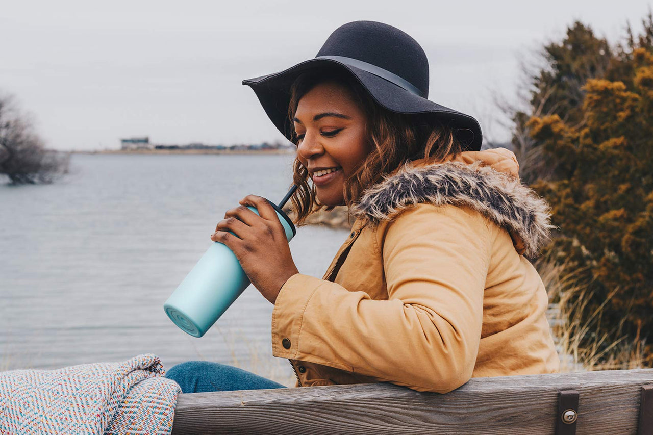 Simple Modern Insulated Tumbler with Lid and Straw | Iced Coffee Cup Reusable Stainless Steel Water Bottle Travel Mug | Gifts for Women Men Her Him | Classic Collection | 20oz | Carrara Marble Pattern: Carrara Marble