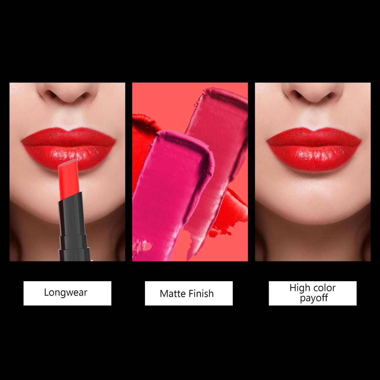Shryoan Matte Lipstick | Blood Red | Waterproof, Long Lasting, Smudge Proof | Cruelty-Free Lip Color with Intense Hydration | Full Coverage Lip Crayon for All Skin Types | (4.2 GM) (Pack of 1)