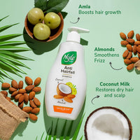 Nyle Naturals Anti-Hairfall Shampoo | For Hairfall Control | With Coconut Milk, Badam and Amla |Gentle & Soft Shampoo For Men & Women |400ml