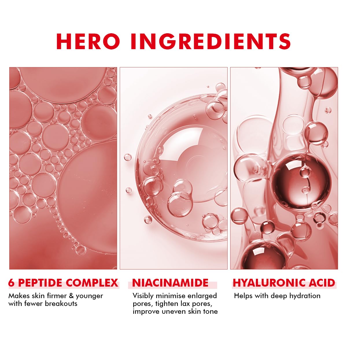 Conscious Chemist 6 Peptide Serum for Face | 50ml | Complex Collagen Boosting Firming Essence for Face, Niacinamide & Hyaluronic Face Serum, Reduce Fine Lines, Wrinkles, Face Serum for Men & Women