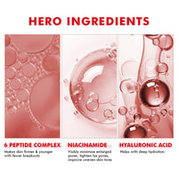 Conscious Chemist 6 Peptide Serum for Face | 50ml | Complex Collagen Boosting Firming Essence for Face, Niacinamide & Hyaluronic Face Serum, Reduce Fine Lines, Wrinkles, Face Serum for Men & Women