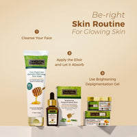 Indus Valley combo of Depigmentation Gel - 50 Ml + Depigmentation Elixir Serum - 20 Ml + Cow Yogurt And Mashobra Wild Honey Face Wash - 150 ml.
