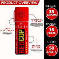 Newish Strong Red Chilli Pepper Spray for self Defence Small Pocket Size - Reliable and Effective Self-Defense (50 x 2 Time Spray) Pack of -2