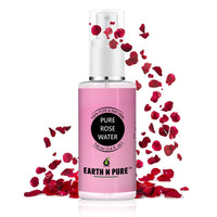 Earth N Pure Natural Rose Water 100Ml | Distilled from Roses with Nothing Artificial, Ideal for Oil Control, Balancing Skin pH level, Glowing Skin, Face mist & Tonner.