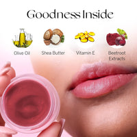 Nourish Mantra Beetroot Blast Lip Balm with SPF/Formulated with Beetroot Extracts, Olive Oil, Shea Butter, Vitamin E, and Avocado Oil/Best for both women and men/ 12gms