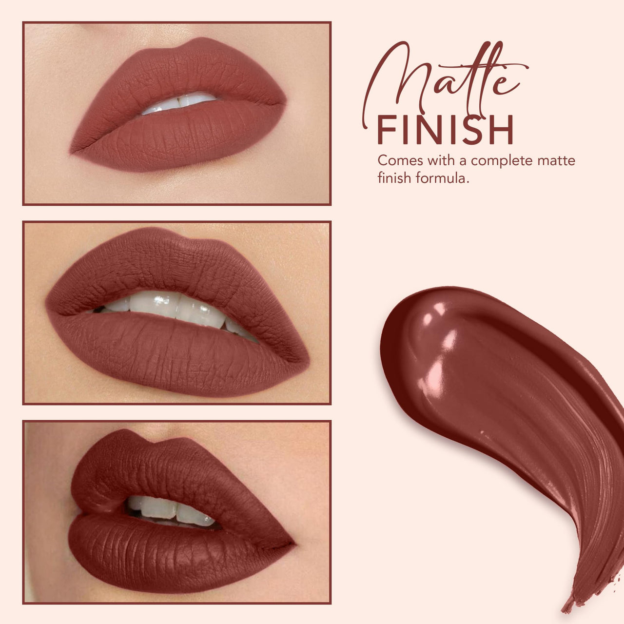 Carlton London Liquid Matte Chuffed Kiss Mocha Me Lipsticks |Enriched with Vitamin E, Avocado Oil | Matte Finish, Non-Sticky and Non-Drying | Upto 12 Hrs- 3ML (Nutella Kiss)